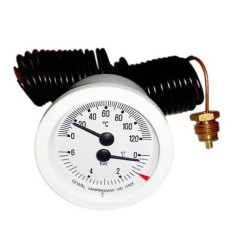 Termohidrometro d:52mm 0-6 0/120 14x1 Ferroli blanco