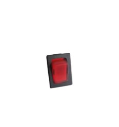 Interruptor unipolar 13x19mm rojo