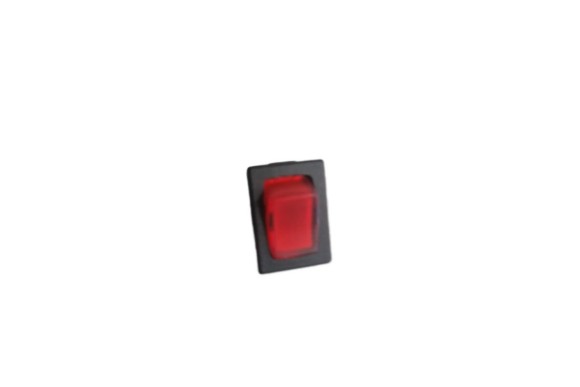 Interruptor unipolar 13x19mm rojo