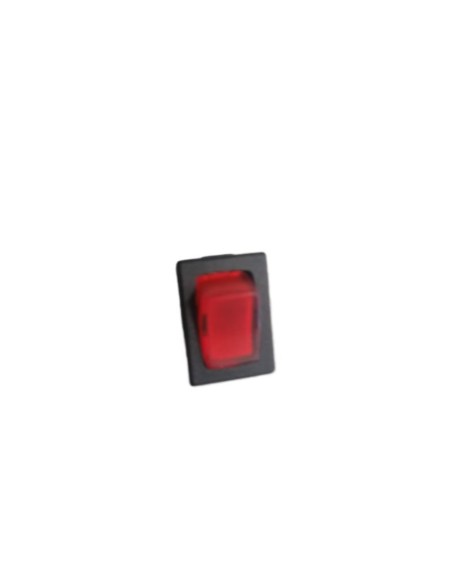 Interruptor unipolar 13x19mm rojo