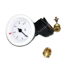 Hidrometro 52 mm 0/6 bar 1.5 MTS rosca 1/4 blanco