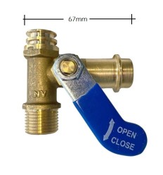 Llave de llenado Ferroli azul Domicompact (larga)