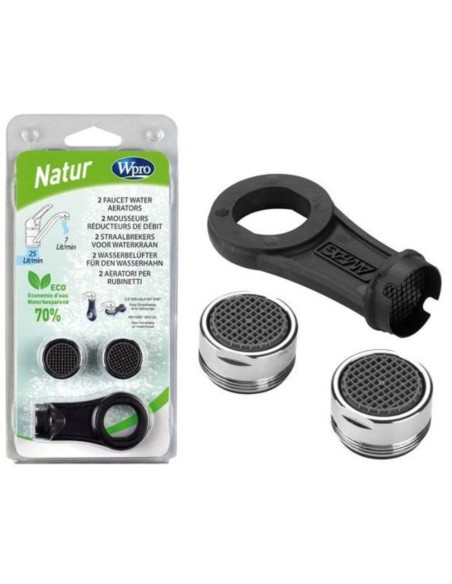 Aireador natur 24 mm. 2uds + llave