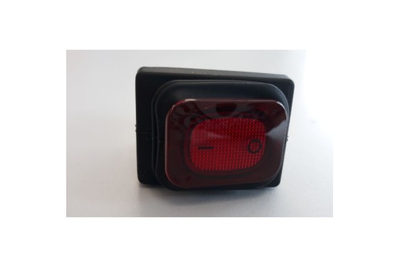 Interruptor bipolar con protector lateral rojo