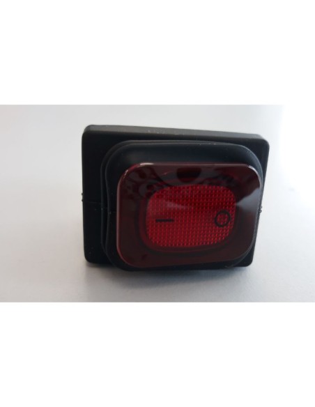 Interruptor bipolar con protector lateral rojo