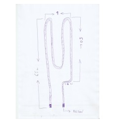 Resistencia acumulador 1000W 80x635 mm. no centrad