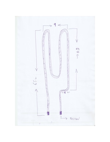 Resistencia acumulador 1000W 80x635 mm. no centrad
