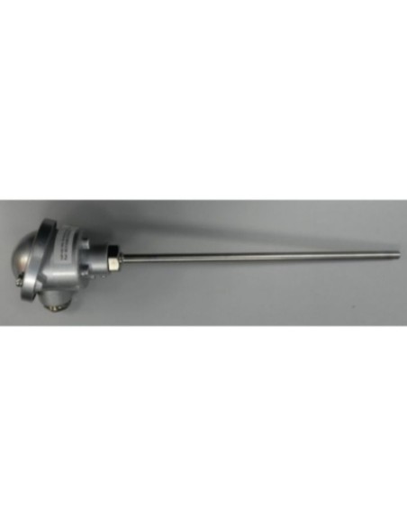 Sonda PT100 cabeza dinB-BR 250x8 mm. 3 hilos