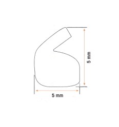 Junta envasadora Sammic SV420T 5x5mm (1 mt.)