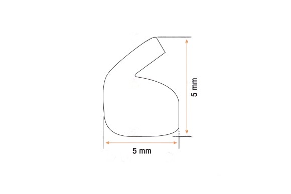 Junta envasadora Sammic SV420T 5x5mm (1 mt.)