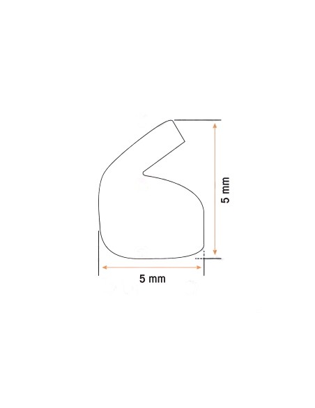 Junta envasadora Sammic SV420T 5x5mm (1 mt.)