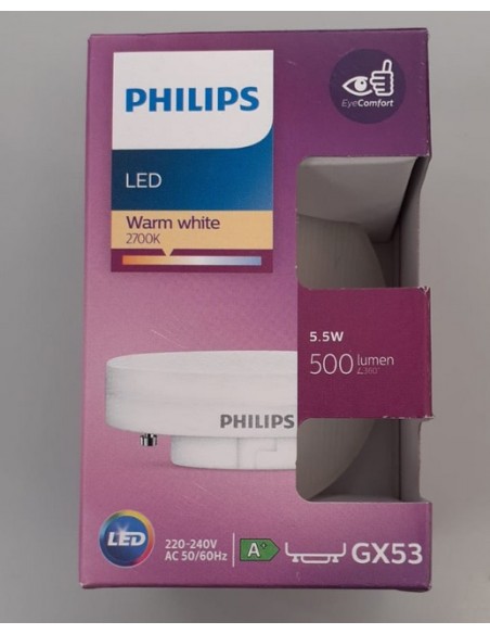 Foco led philips GX53 2700ºK 5.5W