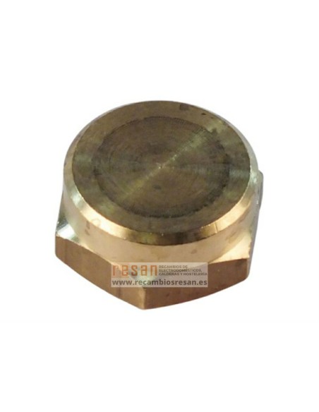 Tapon 1/2" h laton