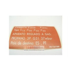 Etiqueta reglado MU1267300