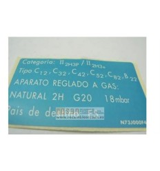 Etiqueta reg.g.nat N73J000F4