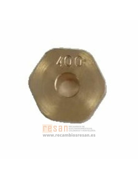 Inyector hexagonal d.4.00 met