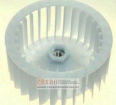 Rodillo de ventilador secadora D:90 mm