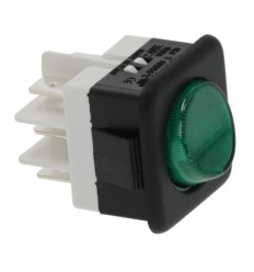 Interruptor verde Jemi 230V 25x25mm