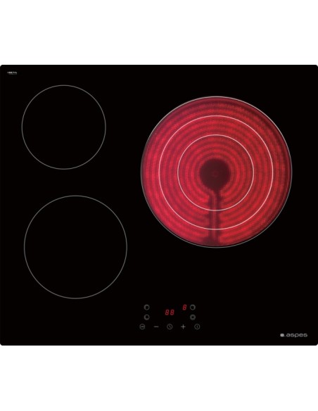 Vitroceramica radiante Aspes 3 fuegos