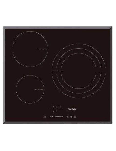 Placa de induccion Sauber 3 focos SEV03