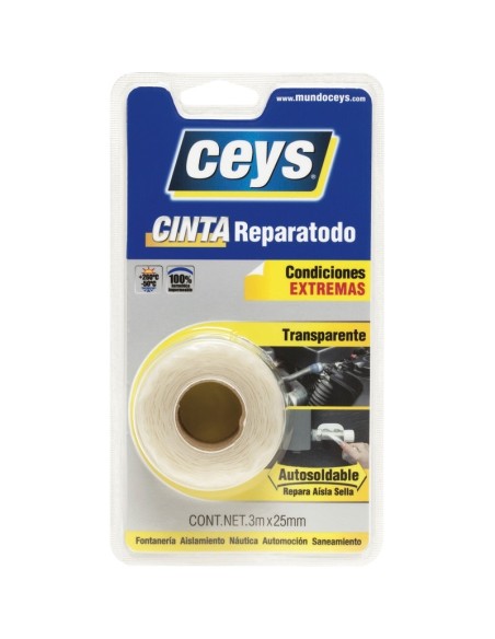 Cinta adhesiva reparatodo Ceys 3 m x 25 mm