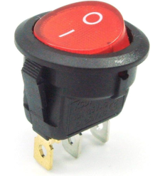 Interruptor luminoso rojo 17 mm. 6A