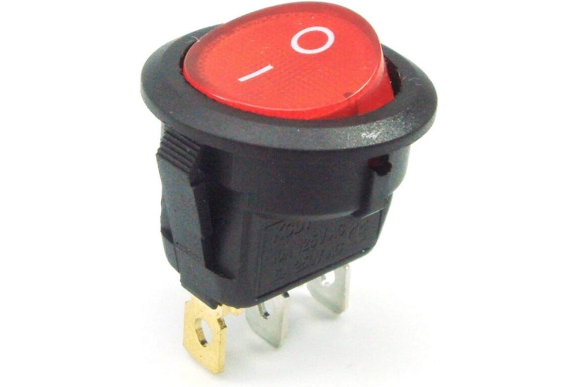 Interruptor luminoso rojo 17 mm. 6A
