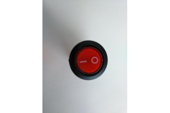 Interruptor luminoso rojo 17 mm. 6A