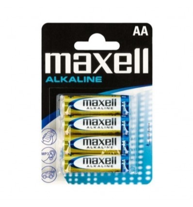 Pilas alcalinas MAXELL LR06 AA (blister 4 uds)